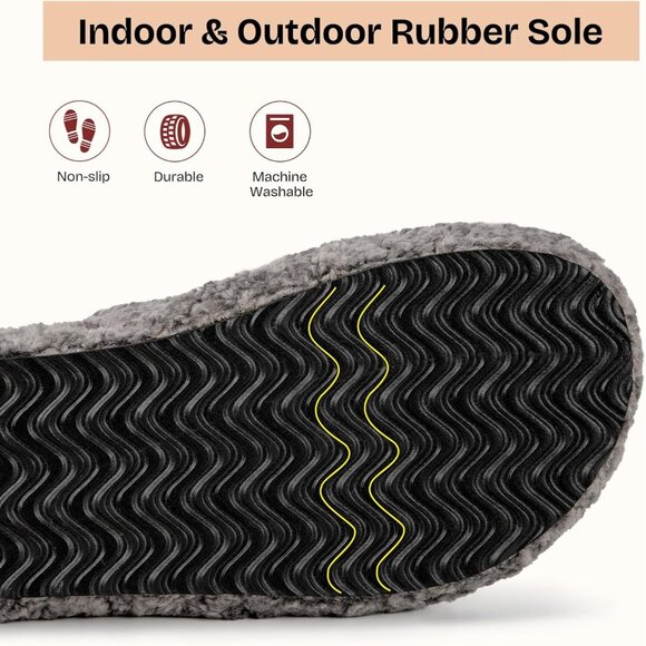 ⚡Women's Cool Gray Fuzzy Open Toe Slippers Soft Comfy Memory Foam House Shoes - Picture 5 of 8